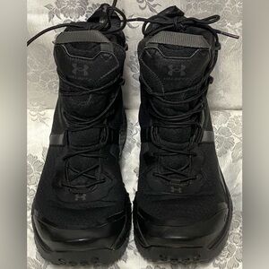 Under Armour Black Tactical Boots, durability & comfort during long shifts. Sz.8